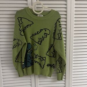 Aelfric Eden Green Dinosaur Sweater